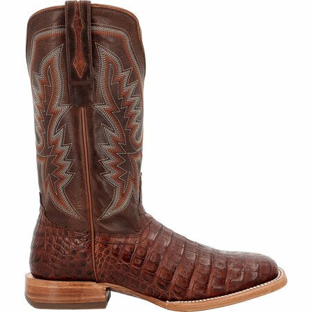 Durango Men's PRCA Collection Caiman Belly Western Boot, COGNAC/CIGAR, W, Size 8 DDB0471